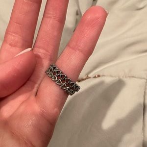 Pandora linked love ring. Needs to be cleaned. Size 5&6 both for $20
